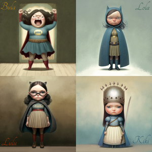 Bula, Lola, Lulu, and Kiki - They Save; Or Generating Products With Artificial Intelligence